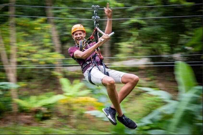 Monkey chants encouraged from the tree-top.