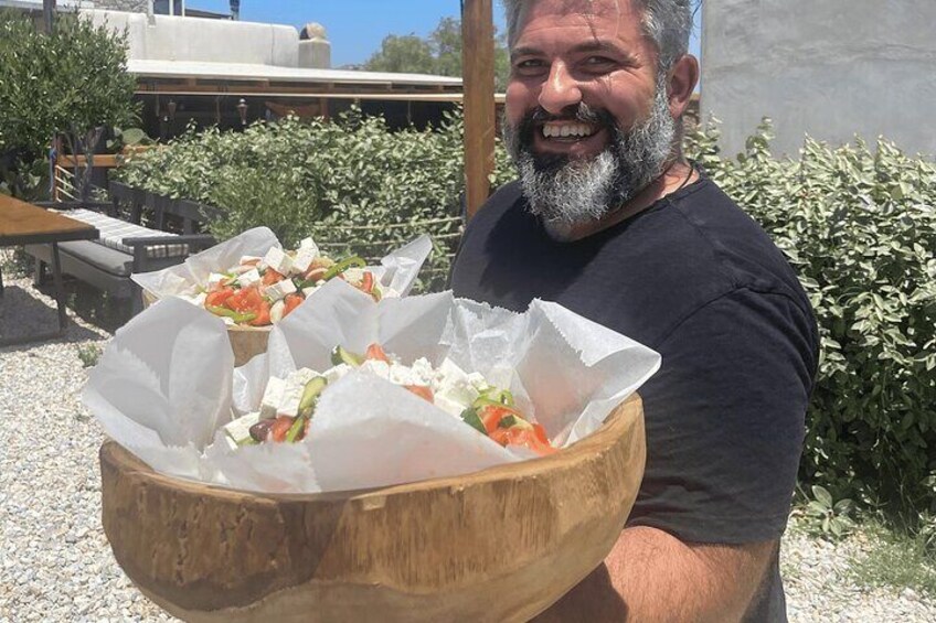 Shared Group Cooking Class at Home of Mykonian Family in Mikonos