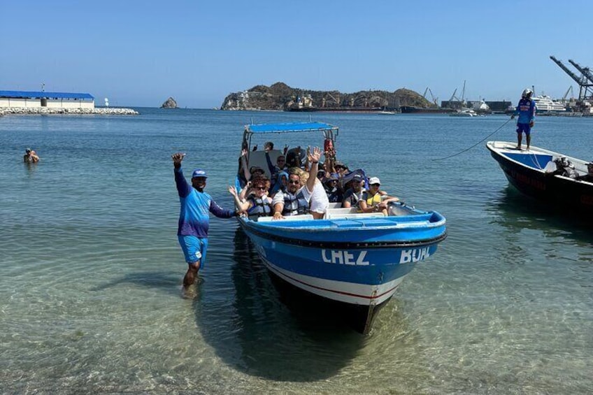 Leaving from Santa Marta Bay.