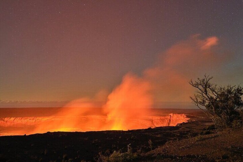 From Big island Hilo Private Volcanoes and Waterfalls Tour