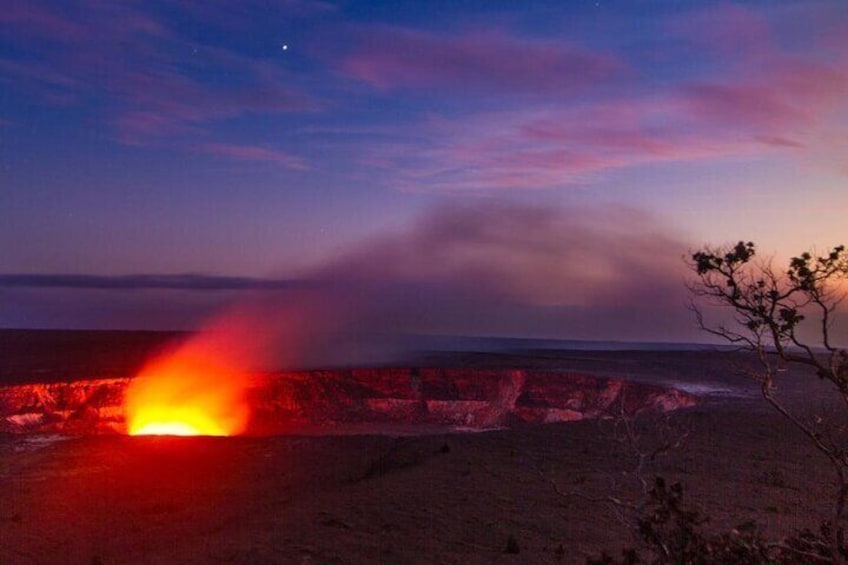 From Big island Kona Private Volcanoes and Waterfalls Tour