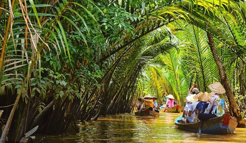 Heldagsutflukt i Mekongdeltaet: My Tho og Vinh Trang-pagoden fra Phu My