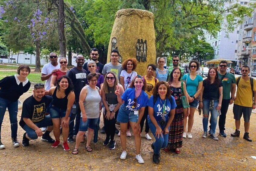 Group at Praça do Tambor.