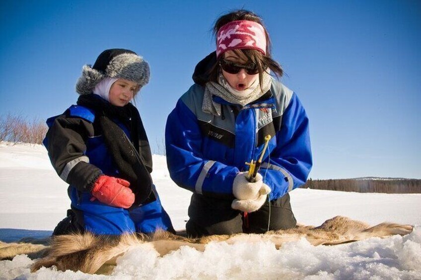 Snowmobile Adventure with Ice Fishing in Ylläs