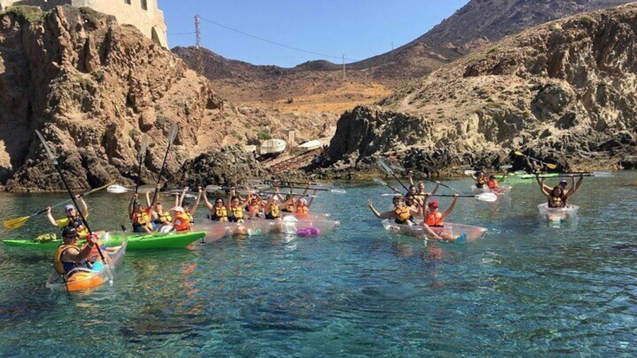 Transparent and Normal Kayak Routes Cabo de Gata Almería