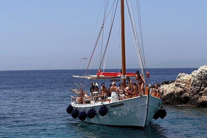 Sail the Turquoise Waters in Paros and Antiparos Boat Tour