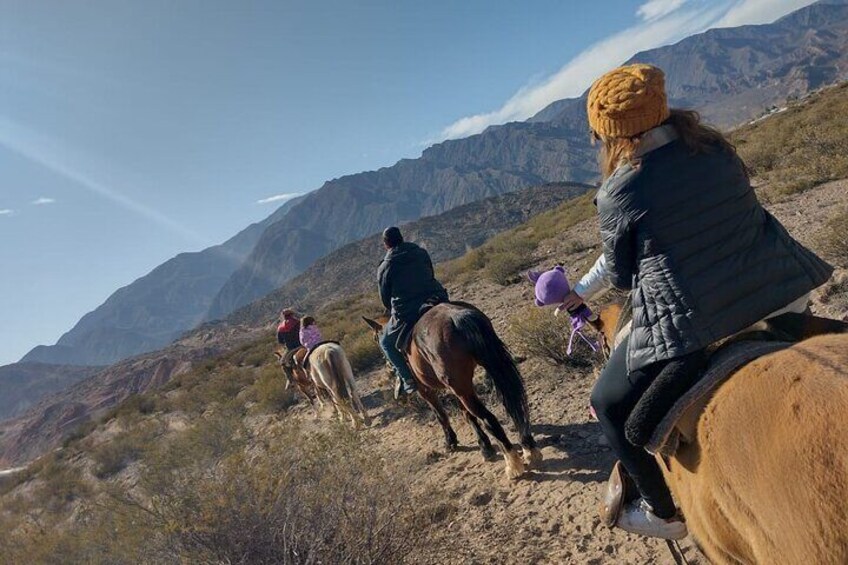 Horseback riding and trekking Crocodile in Potrerillos Mendoza