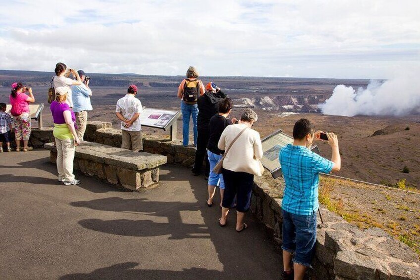 From Big island Kona Volcanoes and Waterfalls Shared Tour