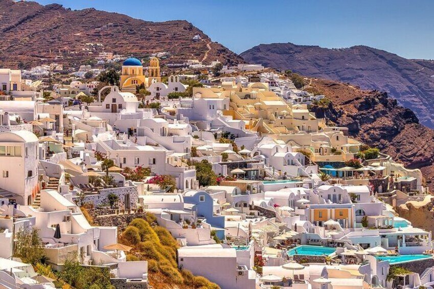 Santorini Day Trip by Boat with Oia and Fira Visit From Crete