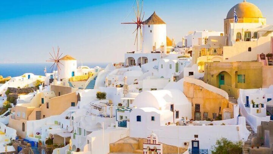 Santorini Day Trip by Boat with Oia and Fira Visit From Crete