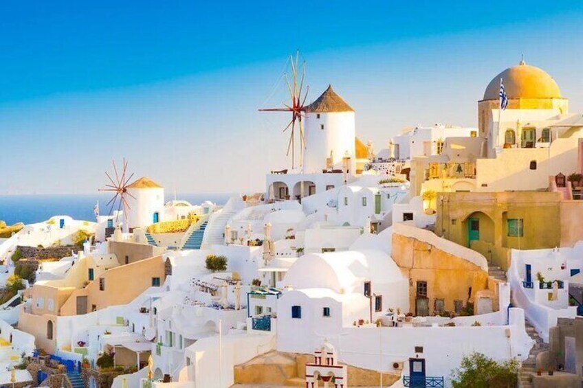 Santorini Day Trip by Boat with Oia and Fira Visit From Crete