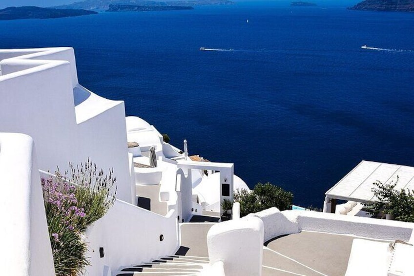 Santorini Day Trip by Boat with Oia and Fira Visit From Crete