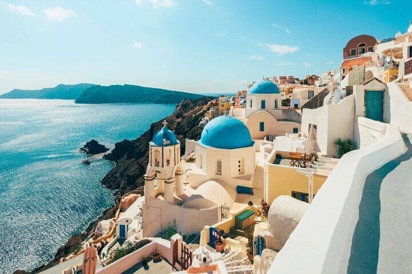 Santorini Day Trip by Boat with Oia and Fira Visit From Crete