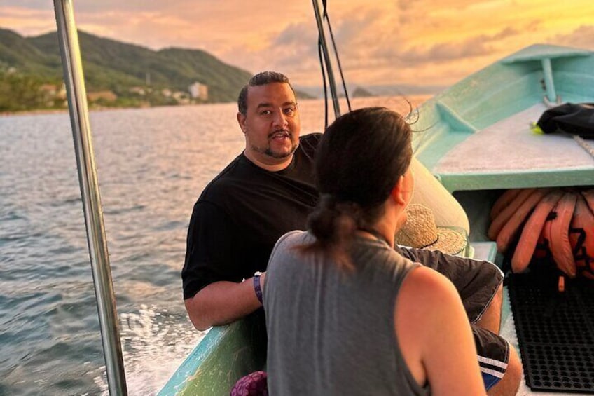 Sunset by boat at Los Arcos Marine Park + Bioluminescence 