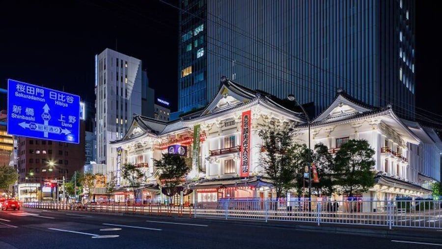 Japanese Traditional Performing Kabuki and Ginza Walking Tour