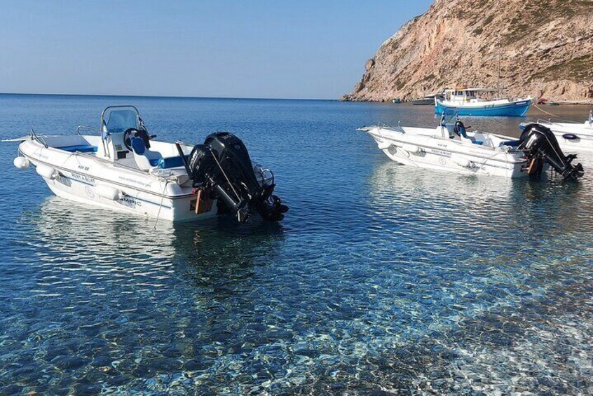 Private Boat Rental in Milos Bay