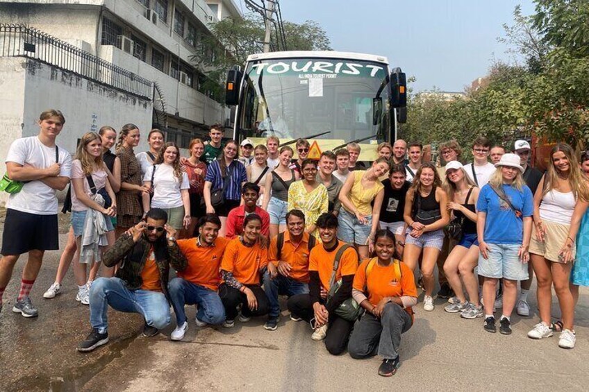 A School visit of 53 people from a school in Danmark