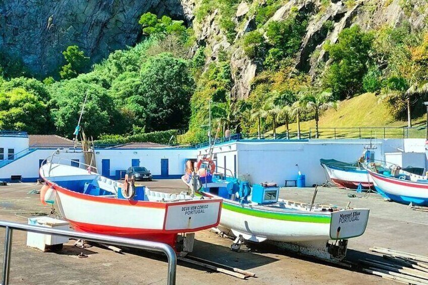 Caloura fishing harbor