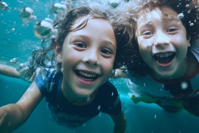 Happy child mermaid experience
