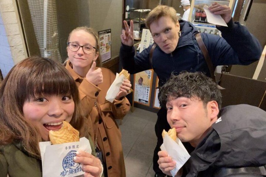 Taiyaki cake is the best after drinking!!