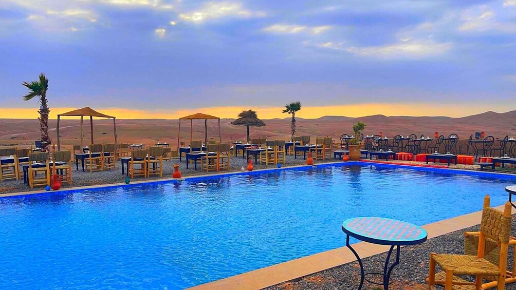 Picture 2 for Activity Marrakech: Agafay Desert Camp Lunch with Camel Ride and Pool