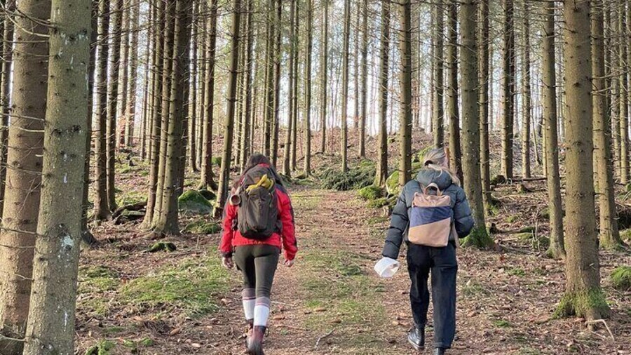 Join me on a hike to my private favorite places in Småland's beautiful nature. Wildforage, survivingtips, local lunch over a fire by a lake