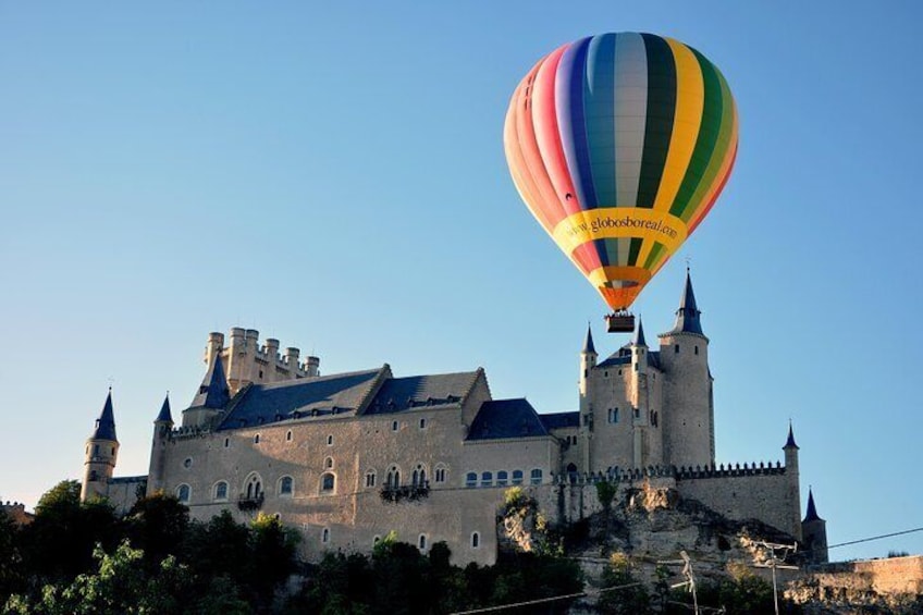 Fliying over the Alcazar of Segovia