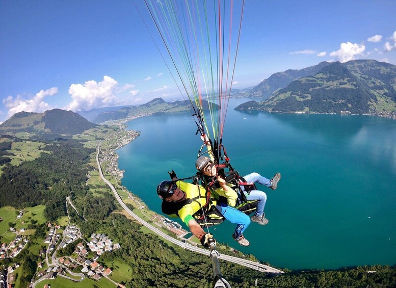 Picture 1 for Activity Lucerne: Unique Tandem Paragliding Flight Experience