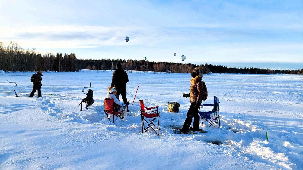 Picture 9 for Activity Ice Fishing Adventure in Levi with Salmon Soup