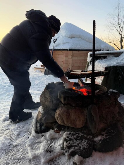 Picture 3 for Activity Ice Fishing Adventure in Levi with Salmon Soup