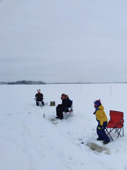 Picture 2 for Activity Ice Fishing Adventure in Levi with Salmon Soup