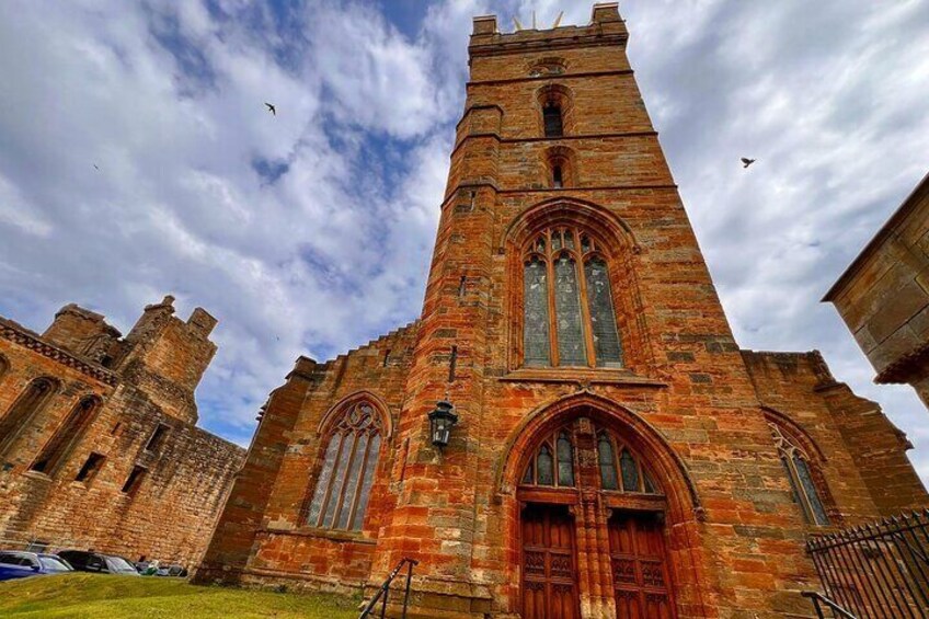 Opposite Linlithgow Palace lies the magnificent St. Michael's Parish Church, adding to the regal charm of the surroundings.