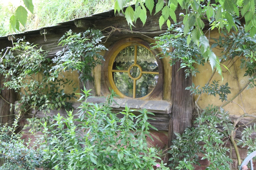 Window to home in Hobbiton in New Zealand