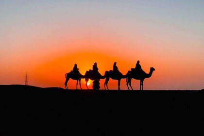 Au départ de Marrakech : Dîner dans le désert d'Agafay avec coucher de sole...