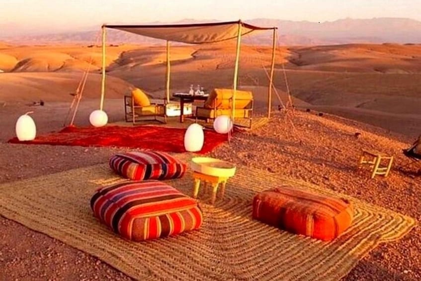 Picture 6 for Activity From Marrakech: Agafay Desert Sunset with Dinner and Show