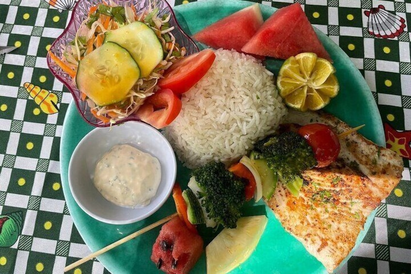 lunch on Tortuga Island