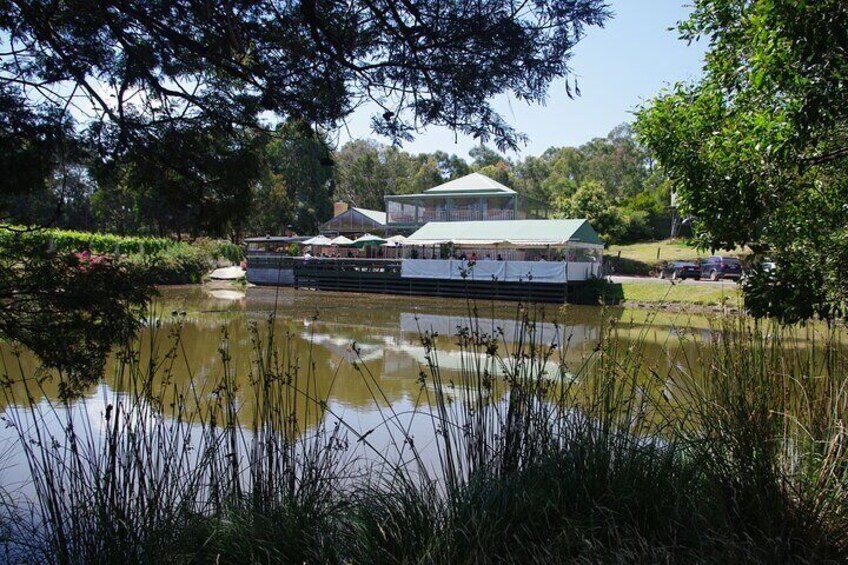 Cellar door facility overlooking the lake
