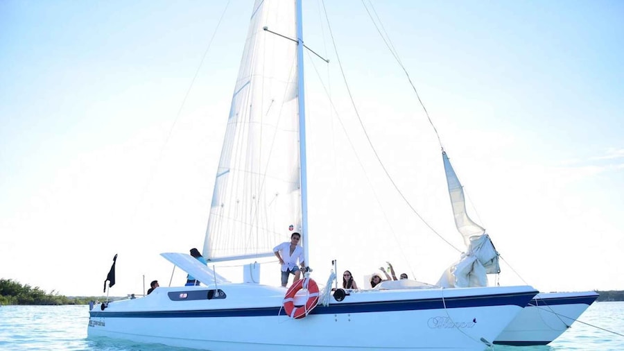 Bacalar Private Catamaran Lunch and Drinks from Costa Maya