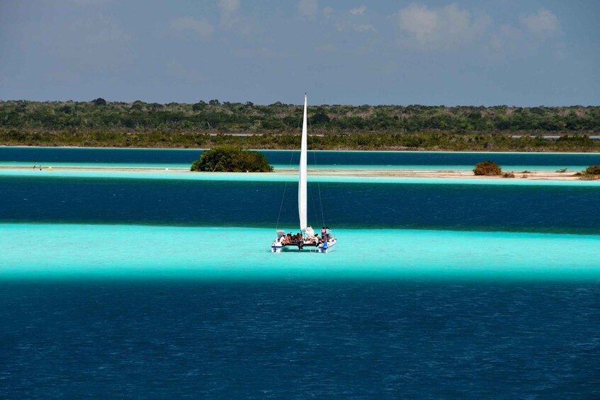 Picture 1 for Activity Bacalar Private Catamaran Lunch and Drinks from Costa Maya