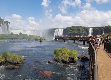 Von Foz do Iguaçu aus: Besuch der Brasilianischen Wasserfälle und des Vogel...