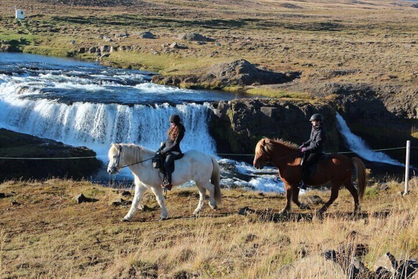 Short Riding Tour with Eye-Catching Photos at Waterfall