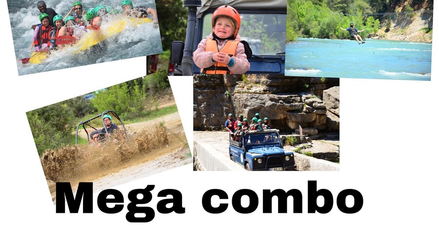 Antalya:Rafting,Jeep&Buggy Safari,Zipline,Lunch wCanyonVisit
