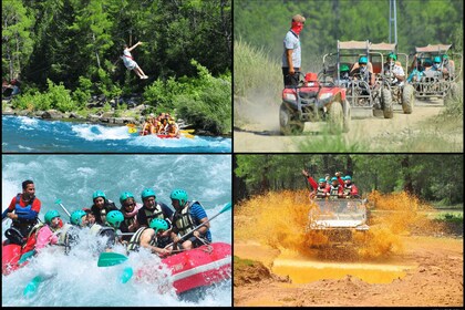 Alanya: Rafting, Zipline, Quad, Buggy, Jeep Tour with Lunch