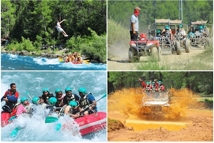 Alanya: Rafting, Zipline, Quad, Buggy, Jeep Tour with Lunch