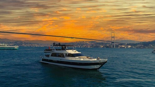 Istanbul: Bosphorus Sunset Cruise on Yacht with Live Guide