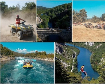 Antalya/Side: Quad, Buggy, Rafting & Zipline Tour lounaalla.