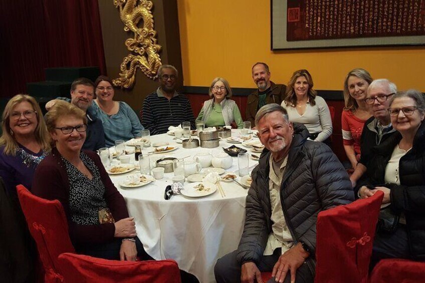 Group from San Diego enjoying dim sum.