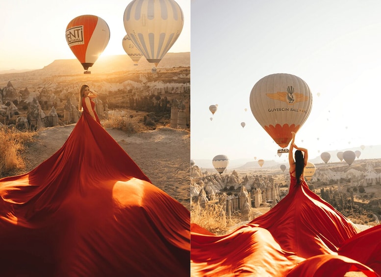 Picture 1 for Activity Cappadocia: Photo Shooting With Flying Dresses