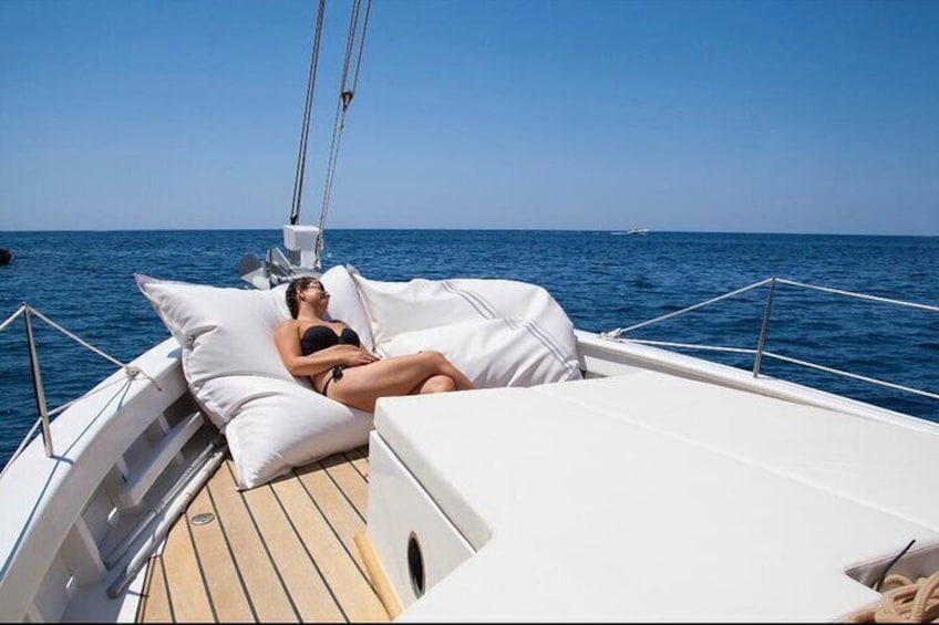 Ibiza: Private Sailboat with Tapas, Premum Open Bar & Music