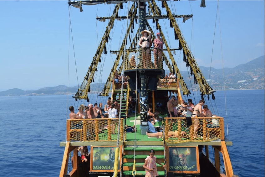 Picture 1 for Activity Alanya: Pirate Boat Tour w/ BBQ & Foam Party